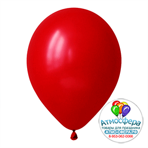 Шар (12"/30 см) Красный, Пастель, 50 шт., Decobal
