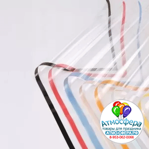 Упак. материал Глянцевая листовая пленка с каймой, 58 х 58 см. 20 листов/упак. красный