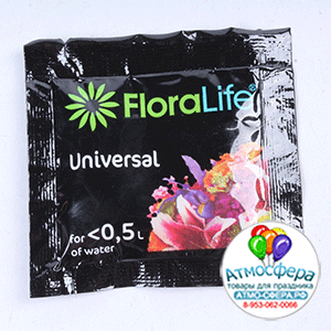 Подкормка Floralife Food Clear 300, 3,5 гр, (10 шт. черная уп.)