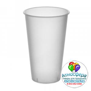 Стакан Bubble Cup 500мл матовый прозрачный (20шт/упак, 400кор)