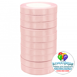 Лента Атлас ЭКОНОМ Нежная-карамель 41 / 12 мм * 22,85 м (Китай)