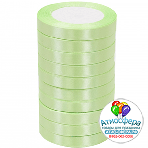 Лента Атлас ЭКОНОМ Мятная 80 / 12 мм * 22,85 м (Китай)