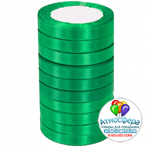 Лента Атлас ЭКОНОМ Изумрудная 54 / 12 мм * 22,85 м (Китай)