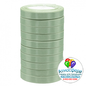 Лента Атлас ЭКОНОМ Олива 65 / 12 мм * 22,85 м (Китай)