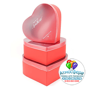 Набор подарочных коробок 3 в 1 "Флора" Красный