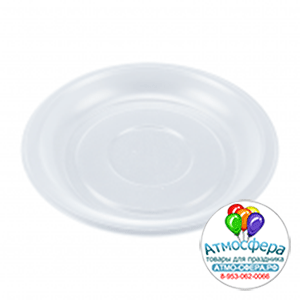 Тарелка десертная d-200 прозрач ПП (50шт/упак, 1400кор)