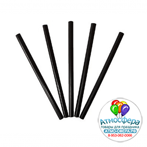 Соломка Для коктейля 5*12,5см черная (400шт/упак, 4800кор)
