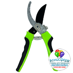 Секатор с фиксатором прорезиненая ручка