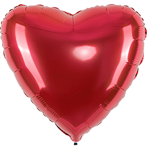 Шар (4"/10 см) Мини-сердце, Красный, 1 шт., Flexmetal
