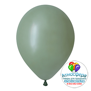 Шар (12"/30 см) Эвкалипт, Пастель, 50 шт., Decobal